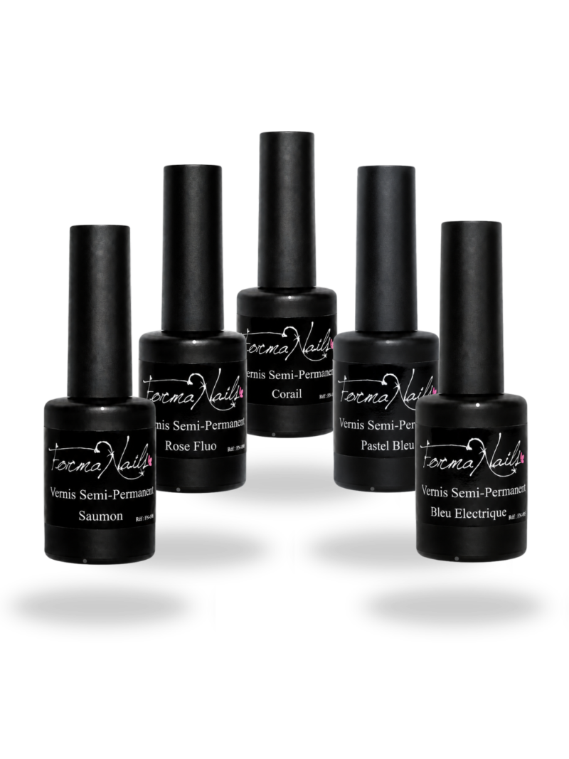 Lot 5 vernis semi permanents