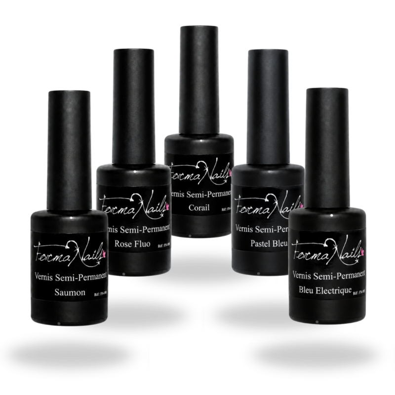 Lot 5 vernis semi permanents